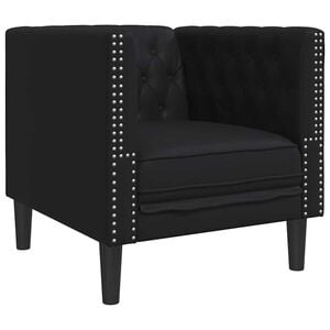 vidaXL Sofa Black 74.5 x 71 x 70.5 cm PVC