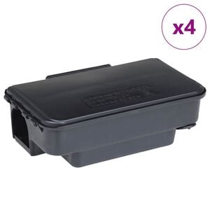 vidaXL Mouse Traps 4 pcs Black 22x12,5x7,5 cm