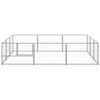 vidaXL Dog Kennel Silver 9 m² Steel