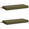 vidaXL Bench Cushions SOEST 2 pcs 100% Polyester Olive Green