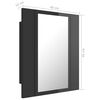 vidaXL LED Bathroom Mirror Cabinet High Gloss Grey 40x12x45 cm Acrylic