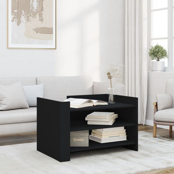 vidaXL Coffee Table Black 80x50x50 cm Engineered Wood