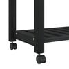 vidaXL Kitchen Trolley Plain Black 88.5 x 40 x 60 cm