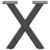 vidaXL Coffee Table Legs X-Shaped 2 pcs Anthracite 37x(30-31) cm Steel