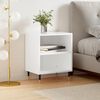vidaXL Bedside Cabinet High Gloss White 40x30x50 cm Engineered Wood