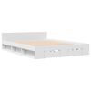 vidaXL Bed Frame with Drawers without Mattress White 120x190 cm Small Double