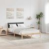 vidaXL Bed frame Brown and dark grey 120 x 190 cm Solid pine wood
