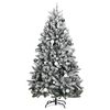 vidaXL Artificial Hinged Christmas Tree 300 LEDs & Ball Set 240 cm