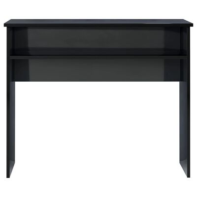 vidaXL Desk High Gloss Black 90x50x74 cm Engineered Wood