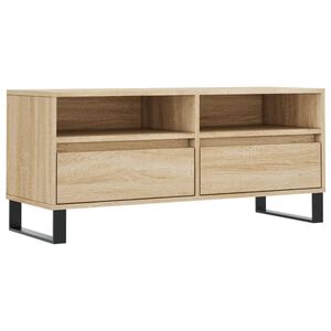 vidaXL TV Cabinet Sonoma Oak 100x34.5x44.5 cm Engineered Wood