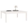 vidaXL Coffee Table White 100x100x40 cm Solid Wood Pine