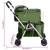 vidaXL 2-Layers Folding Dog Stroller Green 83x48x97 cm Oxford Fabric