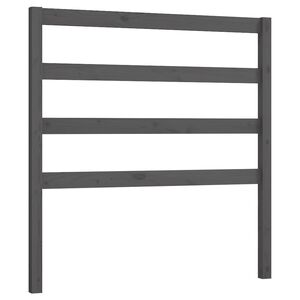 vidaXL Bed Headboard Grey 81x4x100 cm Solid Wood Pine