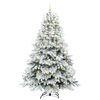 vidaXL Artificial Christmas Tree with 300 LEDs White 180 cm PE and PVC