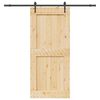 vidaXL Sliding Door with Hardware Set 100x210 cm Solid Wood Pine