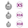 vidaXL Artificial Christmas Tree with 300 LEDs with Stand White 180 cm