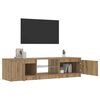 vidaXL TV Cabinet with LED Lights Artisian Oak 140x40x36 cm Engineered Wood