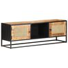 vidaXL TV Cabinet 120x30x40 cm Rough Mango Wood and Natural Cane