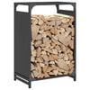vidaXL Firewood Rack Black 44x28x65 cm Cold-rolled steel