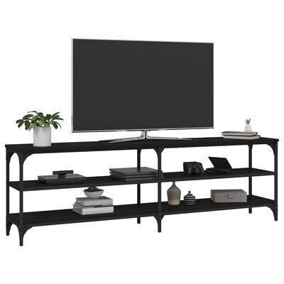 vidaXL TV Cabinet Black 160x30x50 cm Engineered Wood