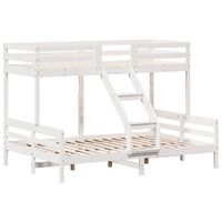 vidaXL Bunk Bed 80x200/140x200 cm White Solid Wood Pine