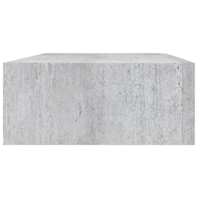vidaXL Wall Drawer Shelves 2 pcs Concrete Grey 40x23.5x10cm MDF