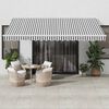 vidaXL Automatic Retractable Awning Anthracite&White 450x350 cm