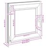 vidaXL Basement Window RISOR 60x60 cm Tilt&Turn DIN Left Anthracite