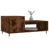 vidaXL Coffee Table Smoked Oak 100x50x45 cm Engineered Wood