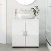 vidaXL Bathroom Cabinet with Storage High Gloss White 61 x 35 x 64 cm
