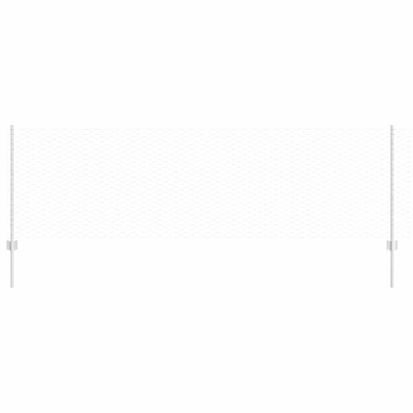 vidaXL Fence with Post Silver 0.8 x 10 m Steel