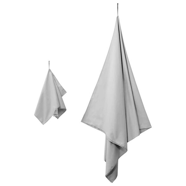 vidaXL Sports Towel Set 2 pcs Grey Fabric