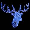 vidaXL Reindeer Head with 140 LEDs Blue 60 cm Acrylic