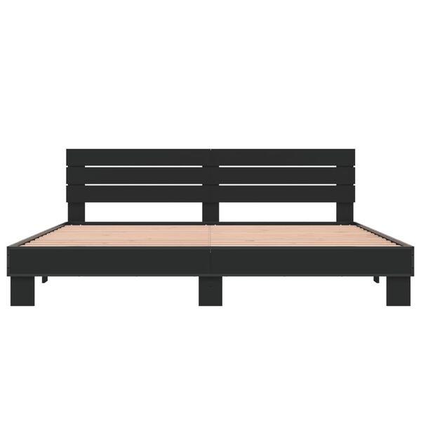 vidaXL Bed Frame without Mattress Black 200x200 cm