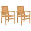 vidaXL 3 Piece Garden Dining Set Solid Wood Teak