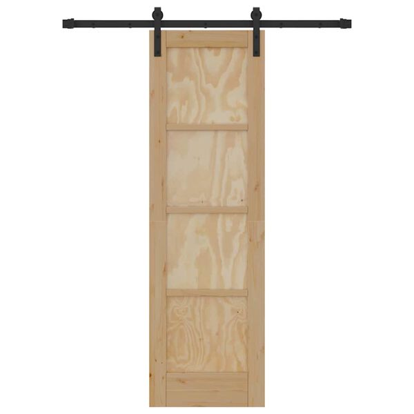 vidaXL Sliding Door Brown 61 x 198.5 cm Solid Pine Wood