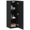 vidaXL Wall TV Cabinet Black Oak 30.5 x 30 x 90 cm Engineered Wood