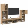 vidaXL TV Wall Units Wall-mounted 4 pcs Artisan Oak Engineered Wood