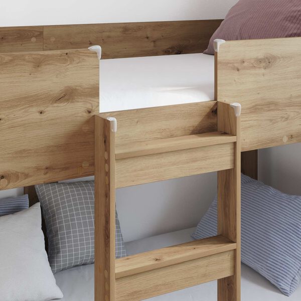 vidaXL Bunk Bed for Kids Artisan Oak 100 x 190 cm Engineered Wood