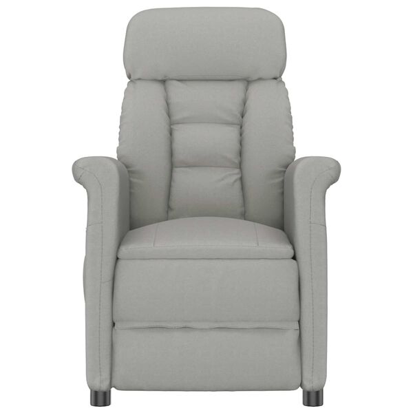vidaXL Massage Chair Light grey 70.5 x 96.5 x 95 cm Polyester