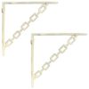 vidaXL Wall Shelf Brackets 2 pcs Antique White 14.5 x 14.5 x 3 cm