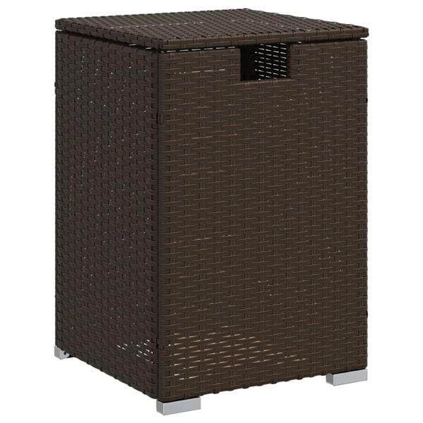 vidaXL Propane Tank Cover Table Brown 40x40x60 cm Poly Rattan