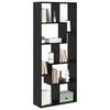 vidaXL Book Cabinet Black Oak 67 x 25 x 162 cm Engineered Wood