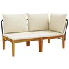 vidaXL 2 pcs Garden Lounge Set with Cushions Solid Acacia Wood & Rope