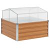 vidaXL Garden Planter with Greenhouse Light Brown 100 x 100 x 77 cm