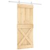 vidaXL Sliding Door 85 x 210 cm Solid Pine Wood (Untreated)