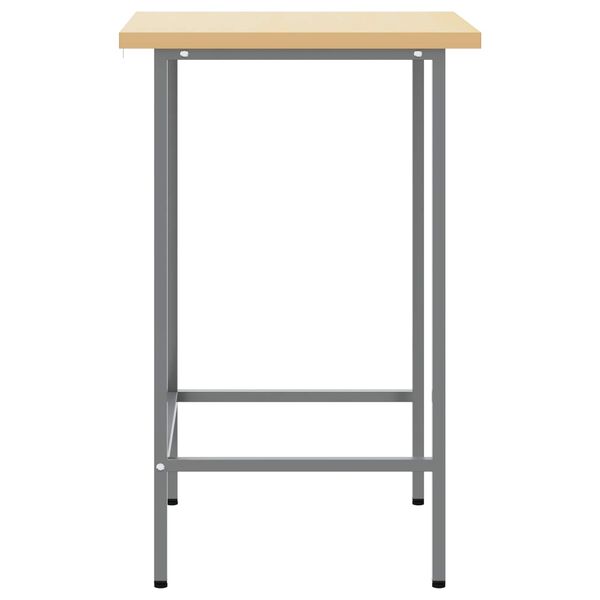 vidaXL Corner Table Grey 55 x 55 x 85 cm Steel and Engineered Wood