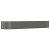 vidaXL Garden Raised Bed Grey 447x140x68 cm Galvanised Steel