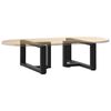 vidaXL Coffee Table Legs T-Shaped&nbsp;2 pcs Black 60x25x(30-31) cm Steel