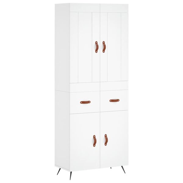 vidaXL Highboard White 69.5x34x180 cm Engineered Wood